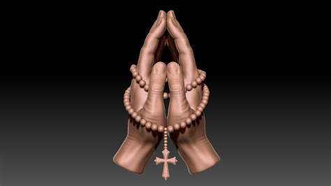 3D praying hands