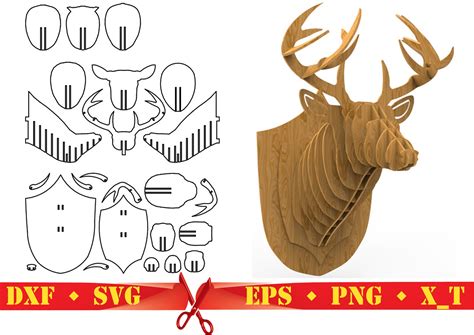 3D Printed Deer Head Template