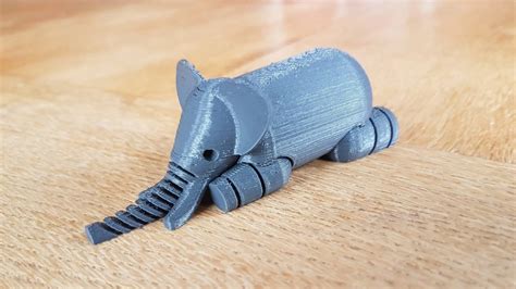 3D printed elephant figures