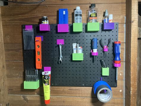 3D printed pegboard system