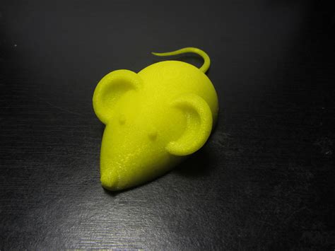 A 3D printer printing a mouse model