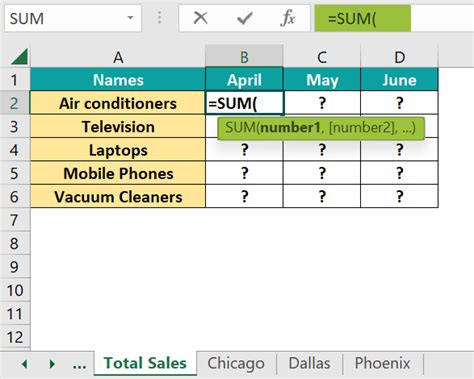 3D Reference Formula in Excel