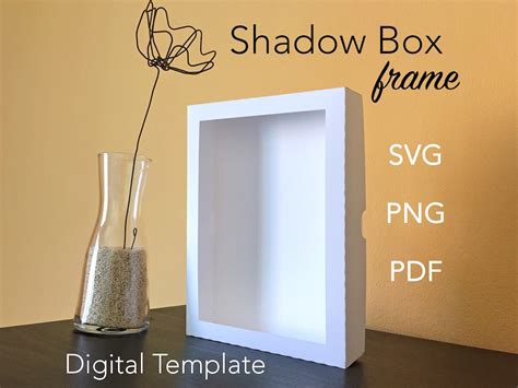 3D Shadow Box Template with Unique Frame Style