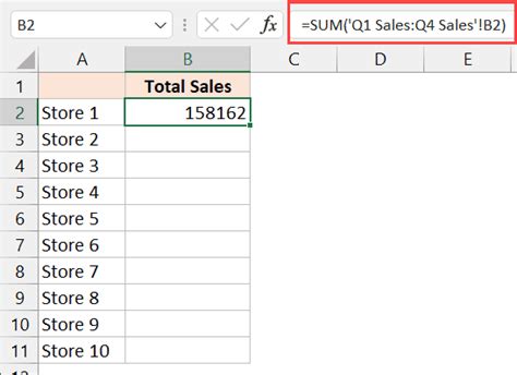 3D SUM Formula Example