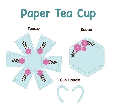 3D tea cup template