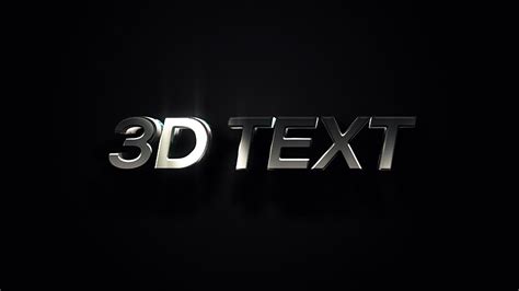 3D text After Effects