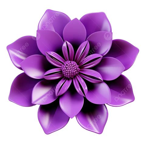 3D Violet Flowers