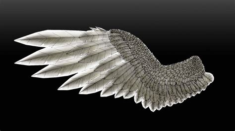 3D wings tattoo design