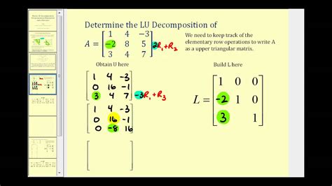 3x3 Matrix Determinant LU Decomposition