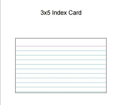 3x5 Index Card Templates for Creative Writing