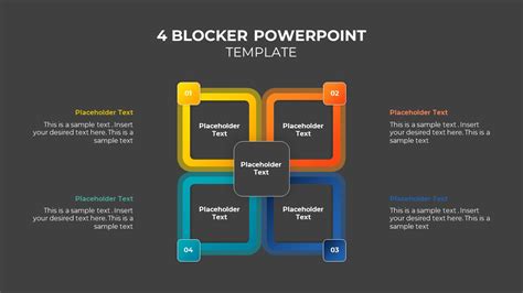 Example of a 4 Blocker PowerPoint Template