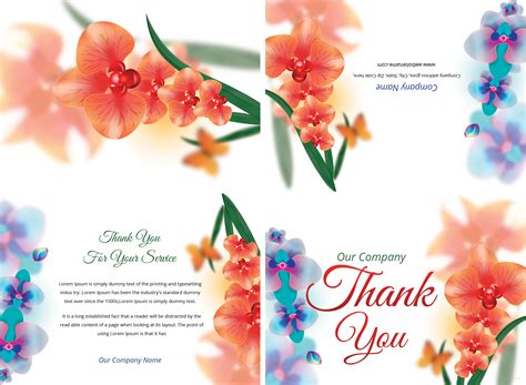 Thank you 4-fold card template