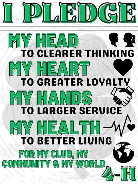 4-H Pledge Poster