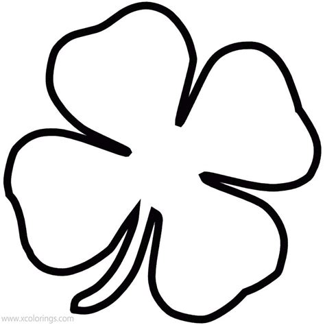 Four-Leaf Clover Coloring Pages