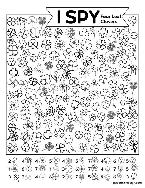 Four-Leaf Clover Printable Puzzles