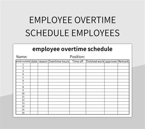 4 on 4 off schedule template with overtime