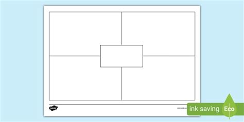 4 Square Writing Template for Blogging