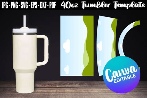 40 oz tumbler design template free