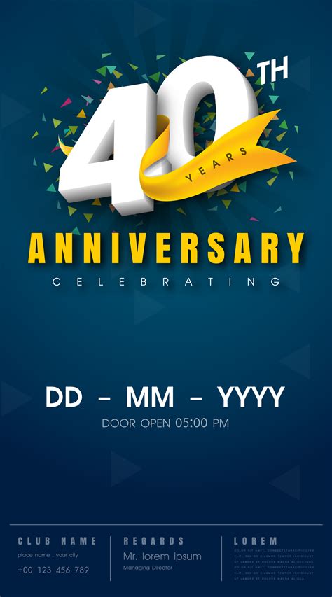 40th Anniversary Invitation Template Image 10