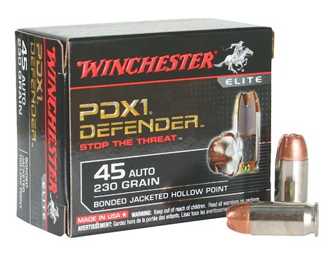 .45 ACP 230-grain Winchester PDX1 Defender