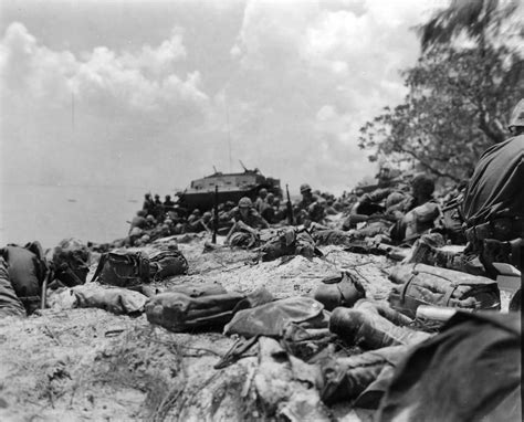 Marines landing on Iwo Jima