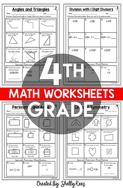 4th-grade math worksheets benefits