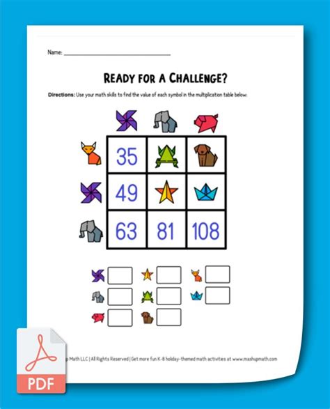 4th-grade math worksheets math puzzles