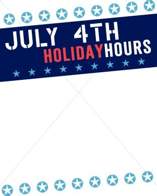 4th of July Business Hours Template