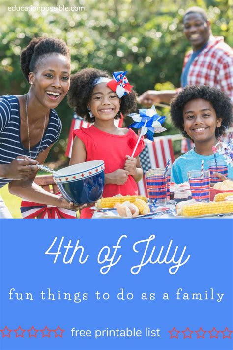 Family activities for the 4th of July