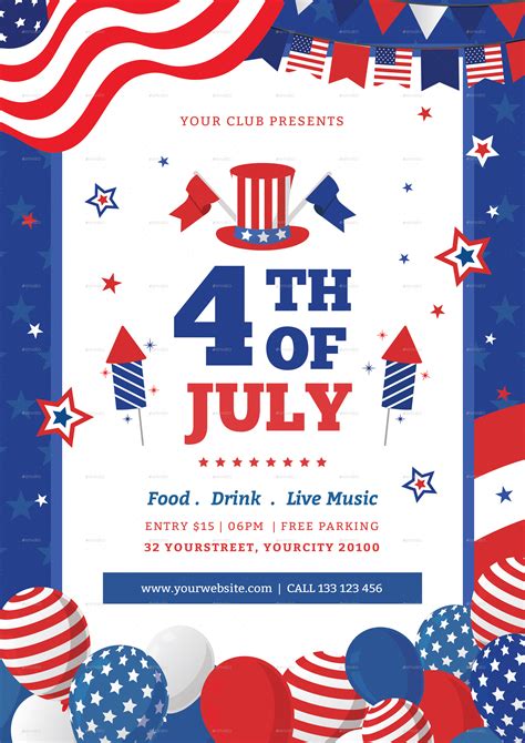 Image of a design template with patriotic elements