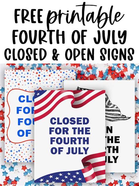 4th of July Sign Template 1