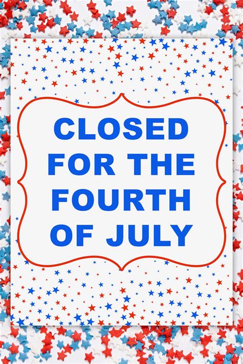 4th of July Sign Template 10