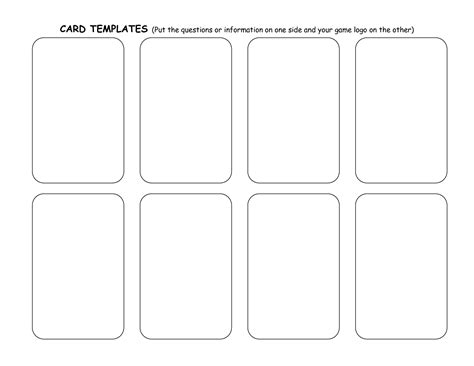 Example of a 5-card template for a brainstorming session