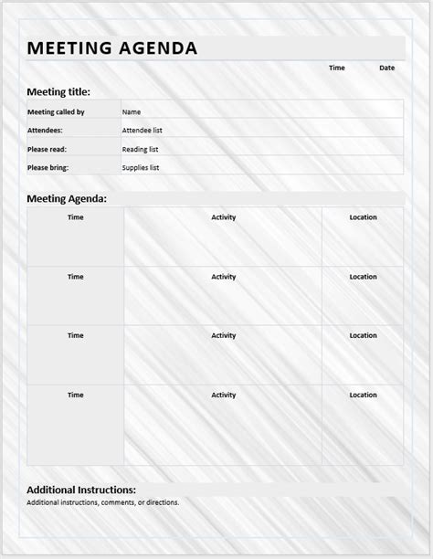 5 Essential Minutes Template