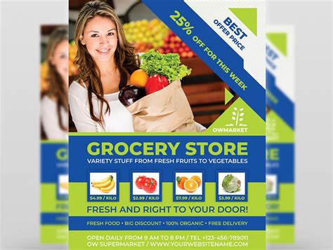 5 Free Grocery Store Flyer Templates