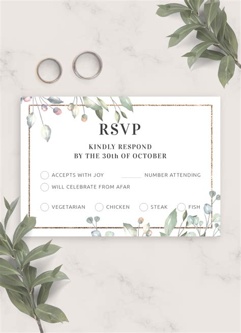 5 Free Rsvp Wedding Card Templates To Download