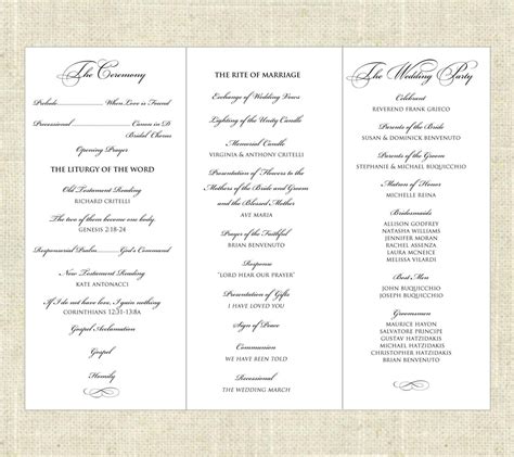 5 Free Wedding Program Templates