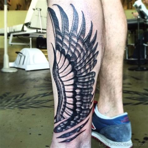 5 leg wing tattoo design