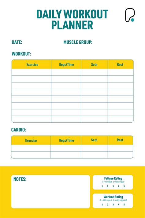 5-minute workout plan template example 10