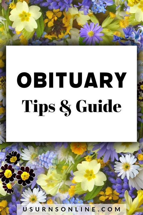 5 obituary tips