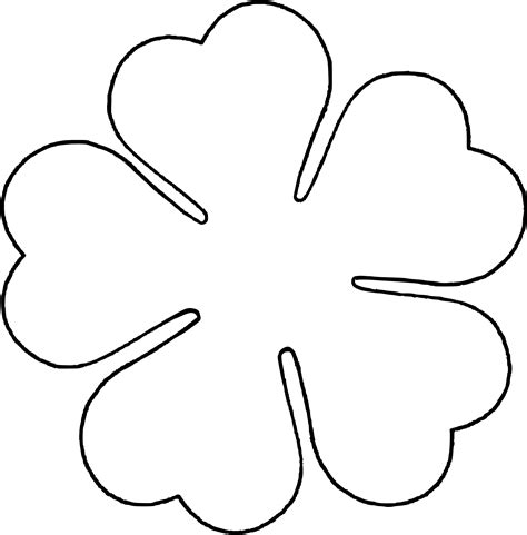 5 Petal Flower Template