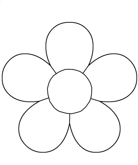 5-petal flower template example