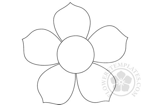 5 Petal Flower Template Design