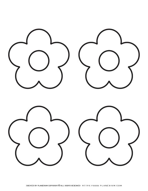 5-petal flower template example 4