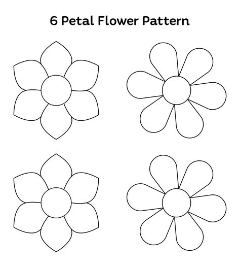 5-petal flower template example 6