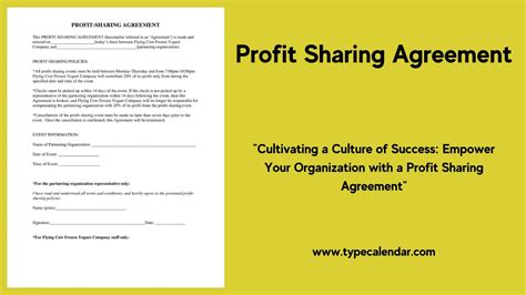 A picture of a 50/50 profit sharing agreement