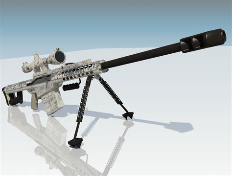 A diagram of.50 cal sniper rifle components