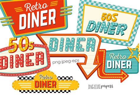 50s Diner Sign Template 1