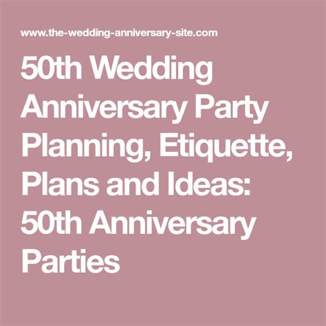 50th Anniversary Invitation Etiquette