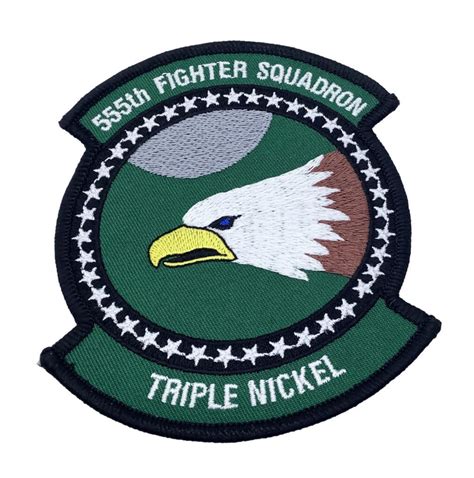 The 555th Fighter Squadron patch